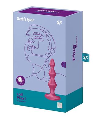 Анальний стимулятор-намистини з двома моторами Satisfyer Lolli-Plug 1 Berry SO4925 фото