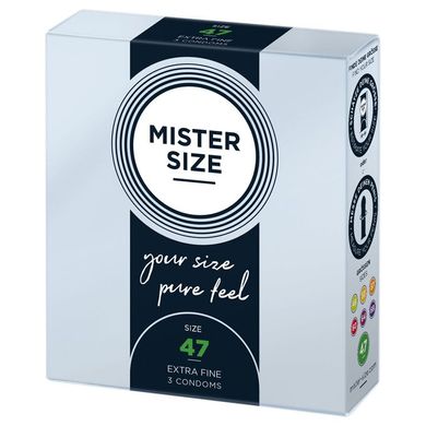 Презервативи Mister Size - pure feel - 47 (3 condoms), товщина 0,05 мм SO8032 фото