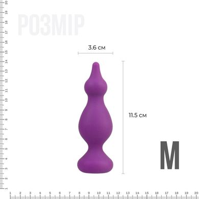 Анальна пробка Adrien Lastic Amuse Medium Purple (M) з двома переходами, макс. діаметр 3,6 см AD20273 фото