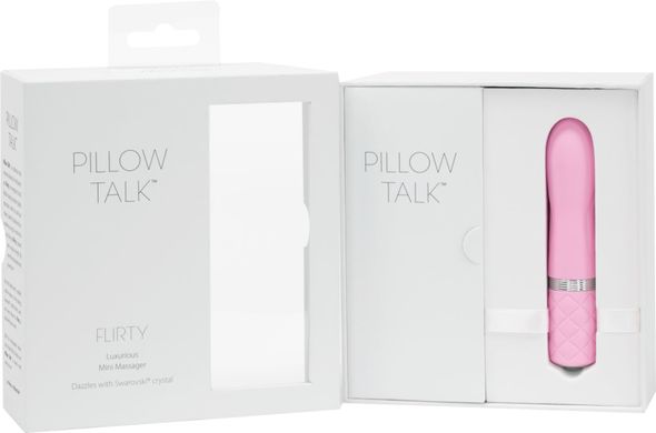 Розкішний вібратор PILLOW TALK - Flirty Pink з кристалом Сваровські, гнучка голівка SO2725 фото