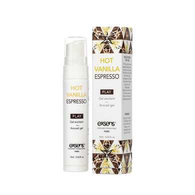 Стимулюючий гель EXSENS Kissable Hot Vanilla Espresso 15мл можна для поцілунків, охолоджуючий SO2368 фото