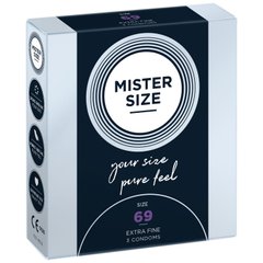 Презервативи Mister Size - pure feel - 69 (3 condoms), товщина 0,05 мм SO8038 фото