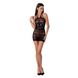 Сітчаста сукня Passion BS063 One Size, Black, бодістокінг, халтер, мереживний візерунок PBS063B фото 3