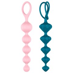 Набір анальних бус Satisfyer Beads Colored, силікон , макс. діаметр 3,3 см і 3,5 см SO2739 фото