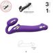 Безремінний страпон з вібрацією Strap-On-Me Vibrating Violet L, діам. 3,7 см, пульт ДК, регульований SO3826 фото 2